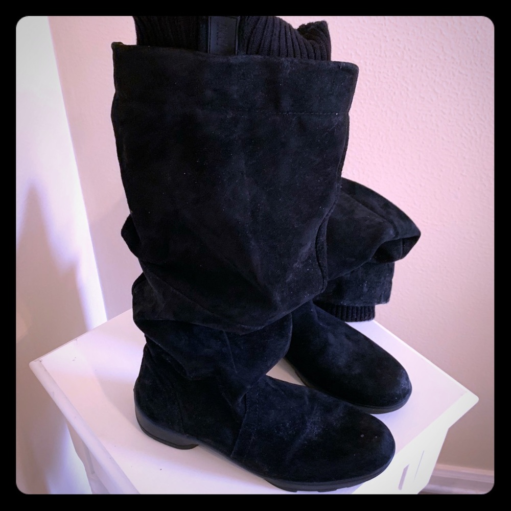 DKNY Black Suede Boots
